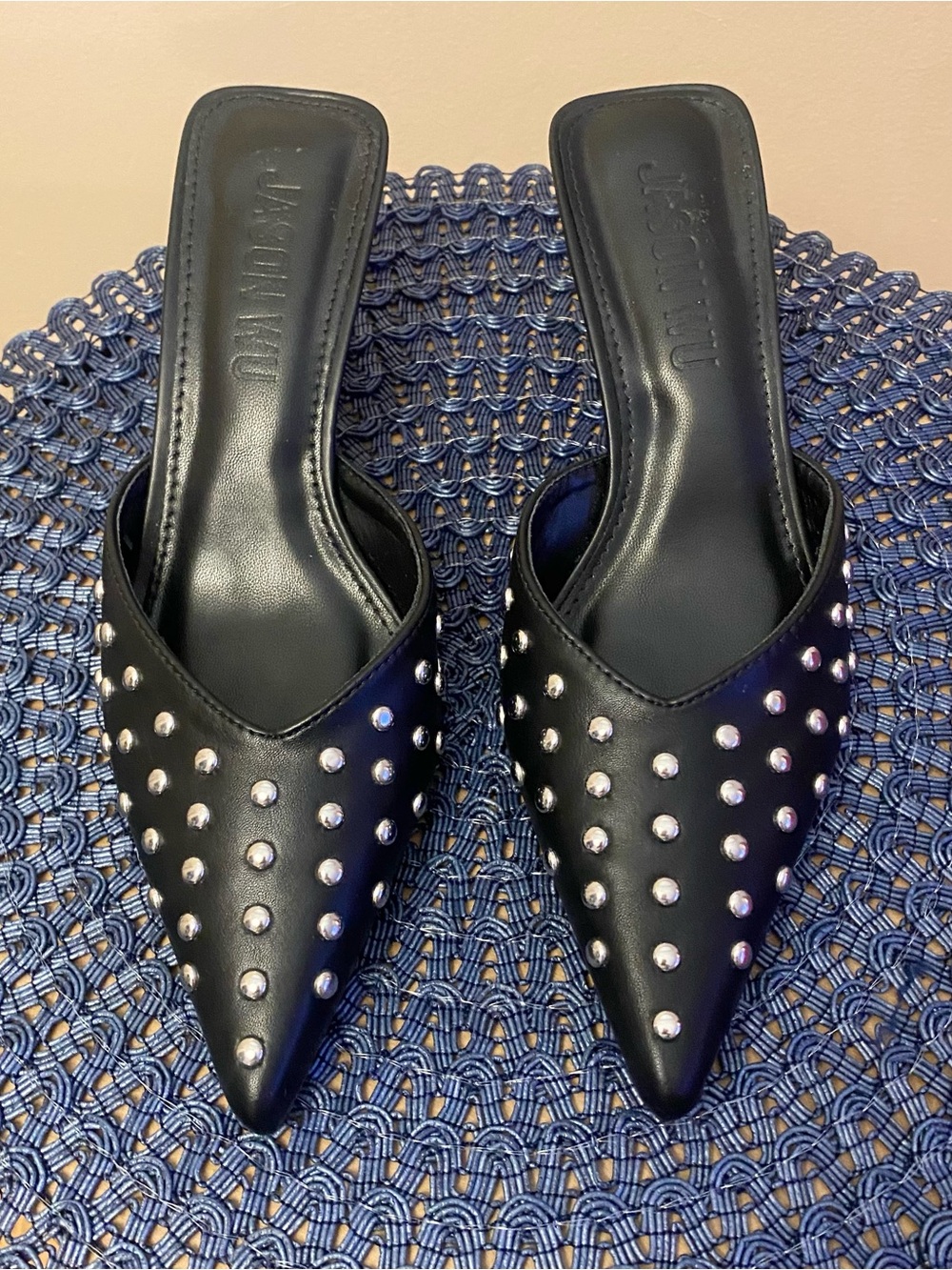 Jason Wu Studded Pointed-Toe Mule - Black